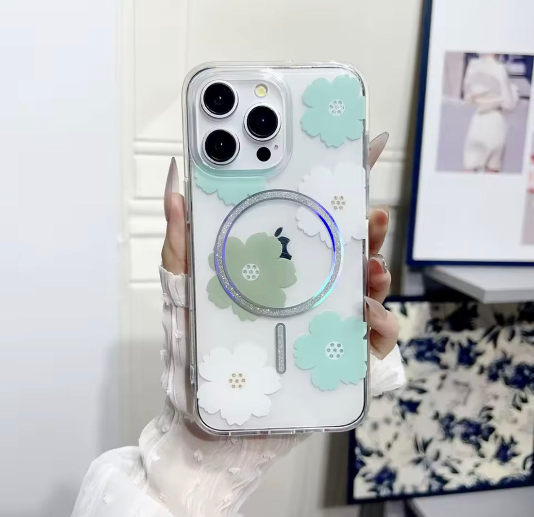 Covers Flores MagSafe tornasol IPhone 13/14