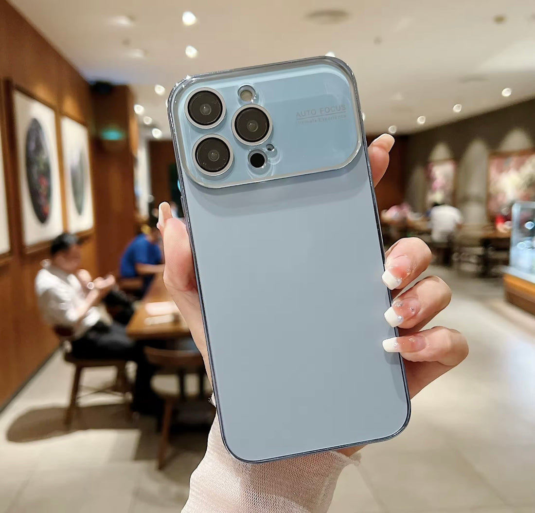Covers de teléfono con protección de cámaras grande para iPhone tiene logo 15 Pro Max