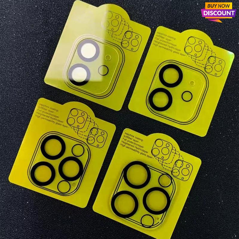 Protector de pantalla de cristal templado para IPHONE, lente de cámara trasera cubierta completa 3D,