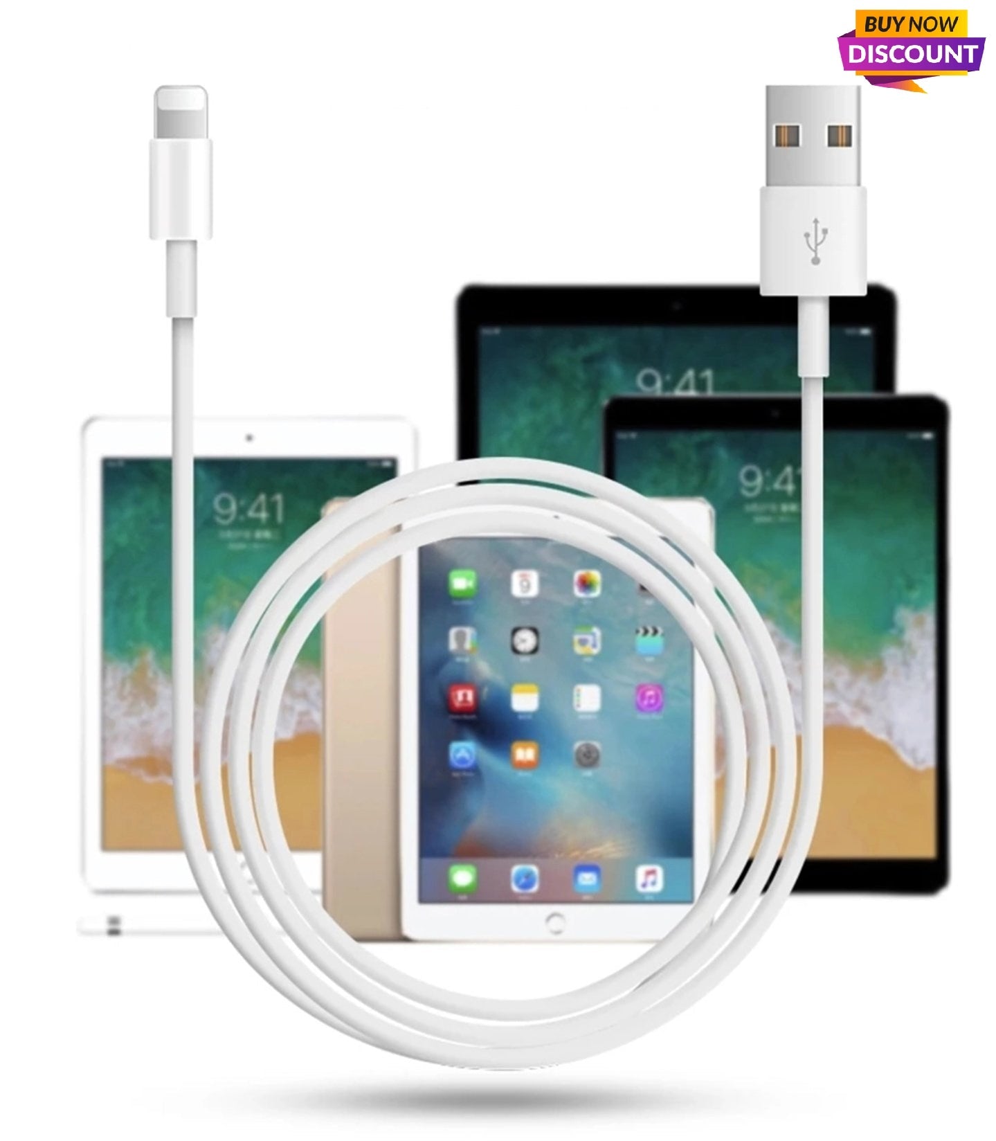 Cargador de cable de sincronización de datos USB para Apple iPhone